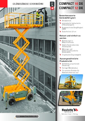 Piattaforme aeree verticali a pantografo su ruote Haulotte Compact 10 DX