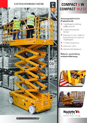 Piattaforme aeree verticali a pantografo su ruote Haulotte Compact 10