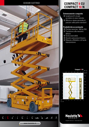 Piattaforme aeree verticali a pantografo su ruote Haulotte Compact 10N