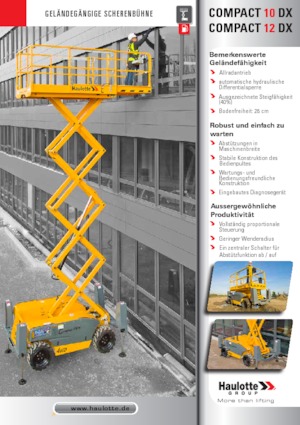 Piattaforme aeree verticali a pantografo su ruote Haulotte Compact 12 DX