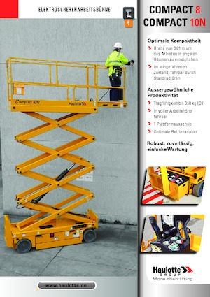 Piattaforme aeree verticali a pantografo su ruote Haulotte Compact 10N