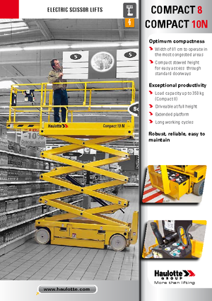 Piattaforme aeree verticali a pantografo su ruote Haulotte Compact 10N