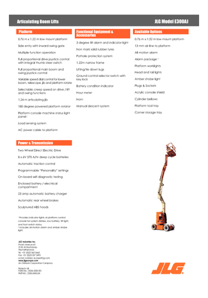 Piattaforme aeree articolate gommate JLG E300AJ