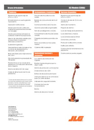 Piattaforme aeree articolate gommate JLG E300AJ