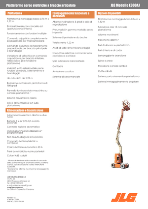 Piattaforme aeree articolate gommate JLG E300AJ