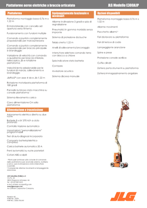 Piattaforme aeree articolate gommate JLG E300AJP