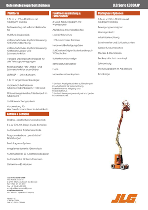 Piattaforme aeree articolate gommate JLG E300AJP