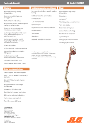 Piattaforme aeree articolate gommate JLG E300AJP