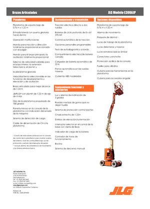 Piattaforme aeree articolate gommate JLG E300AJP
