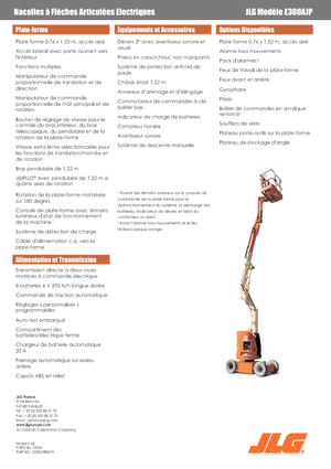 Piattaforme aeree articolate gommate JLG E300AJP