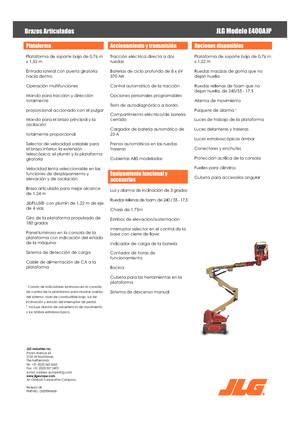Piattaforme aeree articolate gommate JLG E400AJP