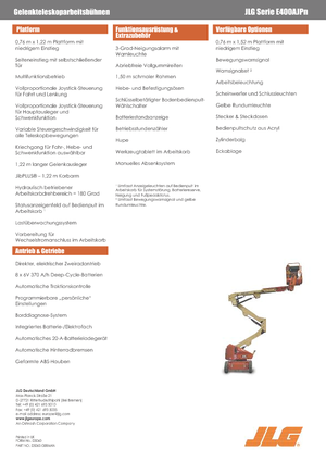 Piattaforme aeree articolate gommate JLG E400AJPN