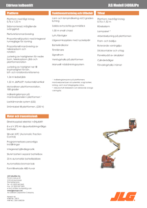 Piattaforme aeree articolate gommate JLG E400AJPN