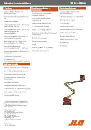Piattaforme aeree articolate gommate JLG E400AN