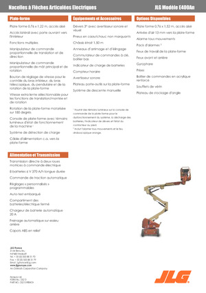 Piattaforme aeree articolate gommate JLG E400AN