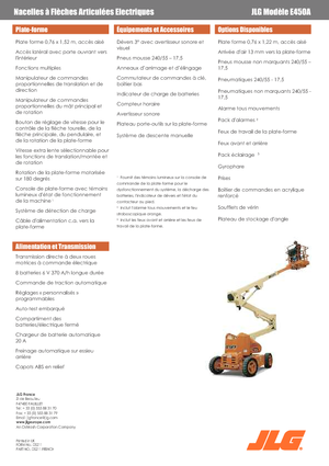 Piattaforme aeree articolate gommate JLG E450A