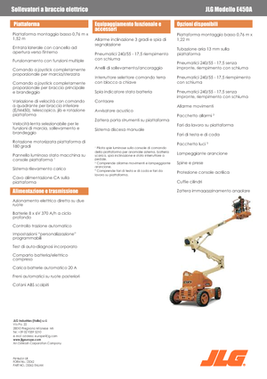 Piattaforme aeree articolate gommate JLG E450A
