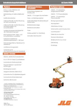 Piattaforme aeree articolate gommate JLG E450A