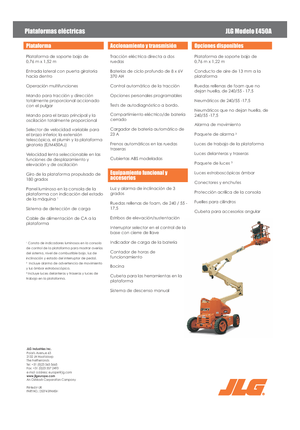 Piattaforme aeree articolate gommate JLG E450A
