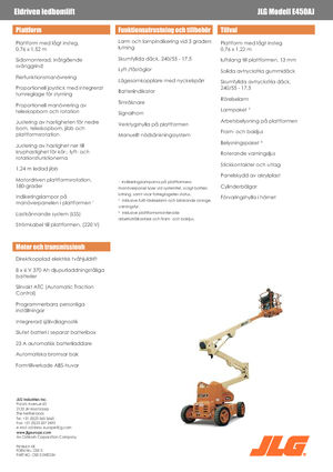 Piattaforme aeree articolate gommate JLG E450AJ