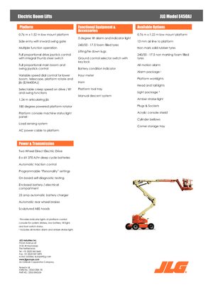 Piattaforme aeree articolate gommate JLG E450AJ