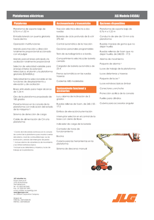 Piattaforme aeree articolate gommate JLG E450AJ