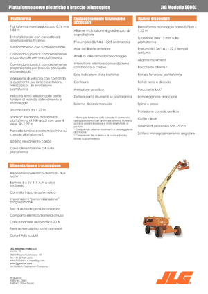 Piattaforme aeree telescopiche gommate JLG E600J
