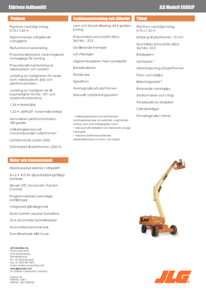Piattaforme aeree telescopiche gommate JLG E600JP