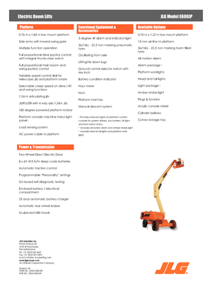 Piattaforme aeree telescopiche gommate JLG E600JP