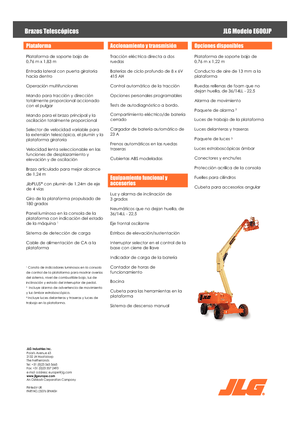 Piattaforme aeree telescopiche gommate JLG E600JP