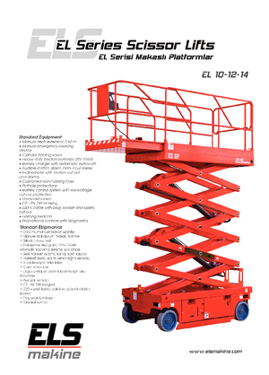 Piattaforme aeree verticali a pantografo su ruote ELS Lift EL 12