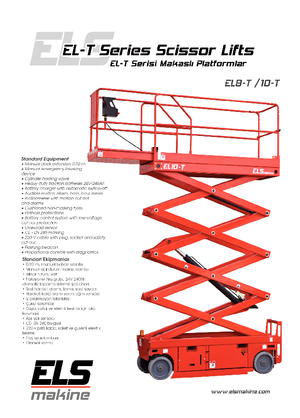 Piattaforme aeree verticali a pantografo su ruote ELS Lift EL 10 T