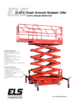 Piattaforme aeree verticali a pantografo su ruote ELS Lift EL 12 C