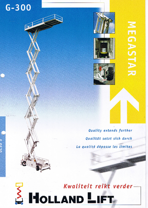 Piattaforme aeree verticali a pantografo su ruote Holland-Lift G 300 DL 30 S