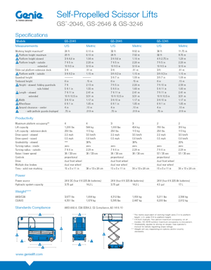 Piattaforme aeree verticali a pantografo su ruote Genie GS-3246