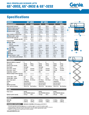 Piattaforme aeree verticali a pantografo su ruote Genie GS-2632