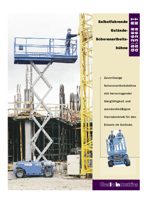 Piattaforme aeree verticali a pantografo su ruote Genie GS-3268 RT