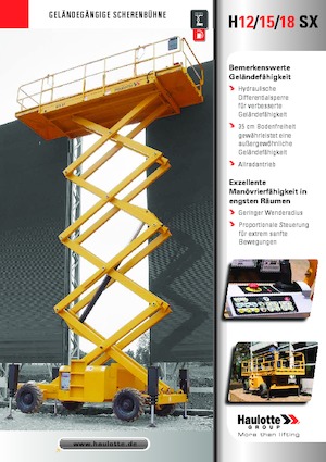 Piattaforme aeree verticali a pantografo su ruote Haulotte H18 SX