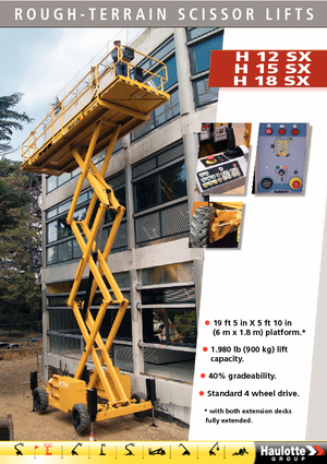 Piattaforme aeree verticali a pantografo su ruote Haulotte H18 SX