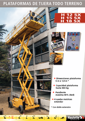 Piattaforme aeree verticali a pantografo su ruote Haulotte H18 SX