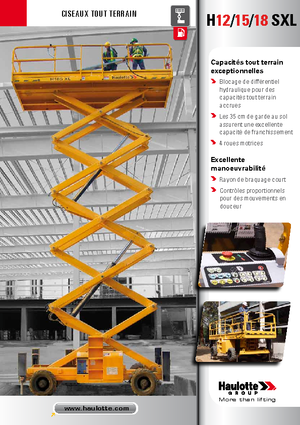 Piattaforme aeree verticali a pantografo su ruote Haulotte H18 SXL
