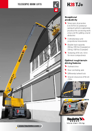 Piattaforme aeree telescopiche gommate Haulotte H 28 TJ +