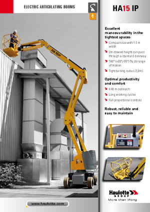 Piattaforme aeree articolate gommate Haulotte HA15 IP