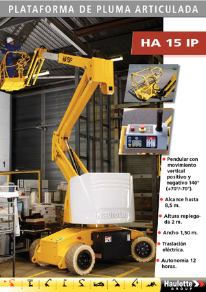 Piattaforme aeree articolate gommate Haulotte HA15 IP