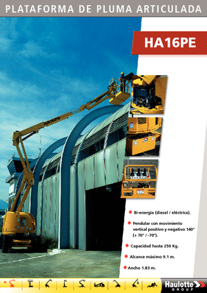 Piattaforme aeree articolate gommate Haulotte HA 16 PE