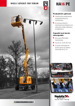 Piattaforme aeree articolate gommate Haulotte HA 16 PE