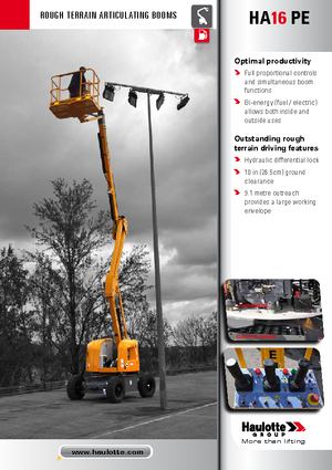 Piattaforme aeree articolate gommate Haulotte HA 16 PE