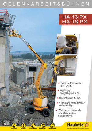 Piattaforme aeree articolate gommate Haulotte HA 16 PX