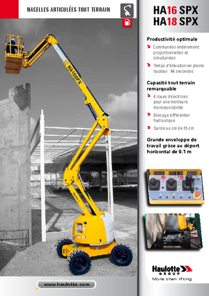 Piattaforme aeree articolate gommate Haulotte HA 16 SPX