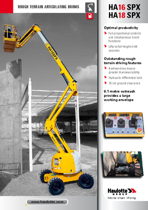 Piattaforme aeree articolate gommate Haulotte HA 16 SPX